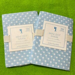 Pottery Barn Kids  Polka Dot organic cotton shams 2pcs